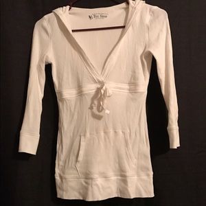 White lightweight hoodie