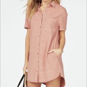 Cuff Sleeve Shirt Dress