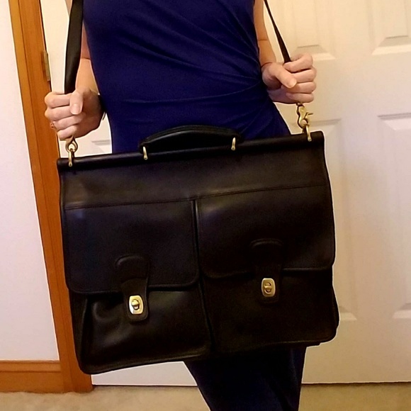 COACH American Examiner Professor Leather Briefcac - Picture 1 of 5