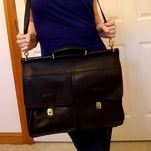 COACH American Examiner Professor Leather Briefcac