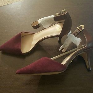 Brand New Two-tone Ankle Strap Heels