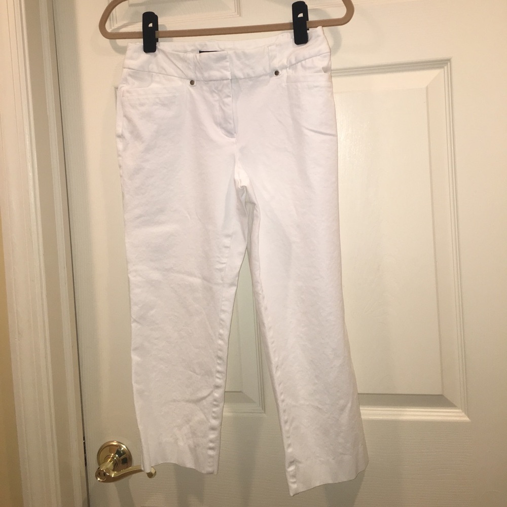 Alfani White Skinny Crop Pants