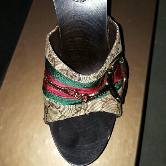 Gucci Shoes - Gucci Original Signature Wooden Heels