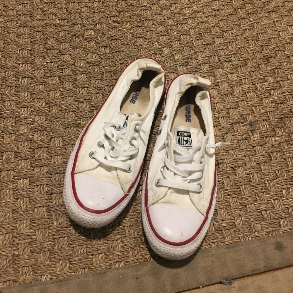 Converse slip ons - white - size 8