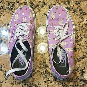 Vans.  Violet.  Dogs.  Ice cream cones