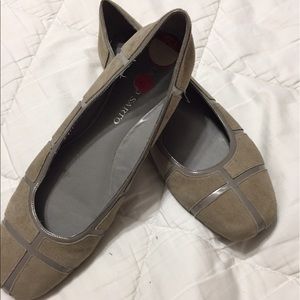 Franco Sarto Grey suede Flats