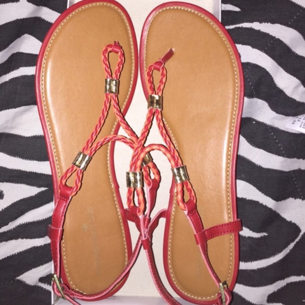 BRAND NEW, NEVER WORN size 12 flat sandals