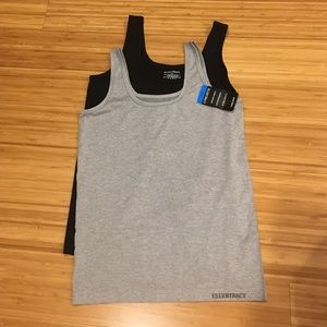 Set of 2 Ellen Tracy tanks (XL) black and grey