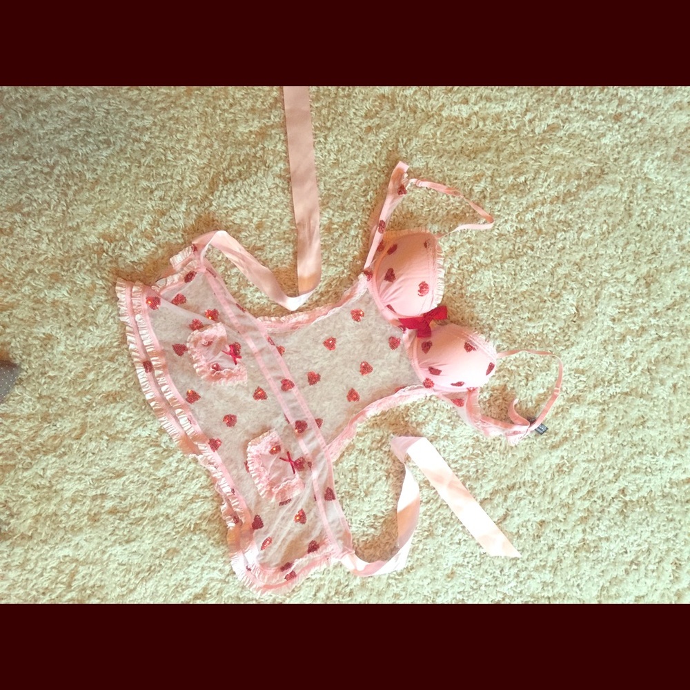 Victoria secret lace apron lingerie