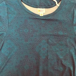 LuLaRoe Carly XS Blue/Magenta Aztec Design 🦄