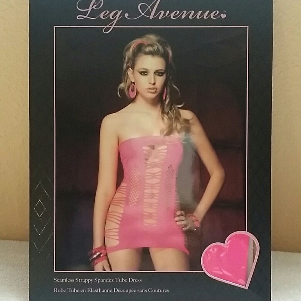 Tube Dress Neon Pink One Size