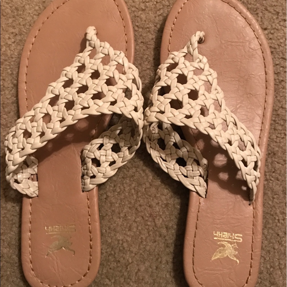 Beige shieks sandals size 8 1/2