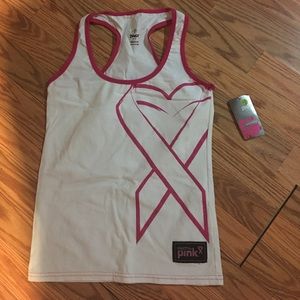 New white and pink racerback top
