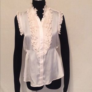 Converse One Star Ruffle Front Tunic Top Blouse M