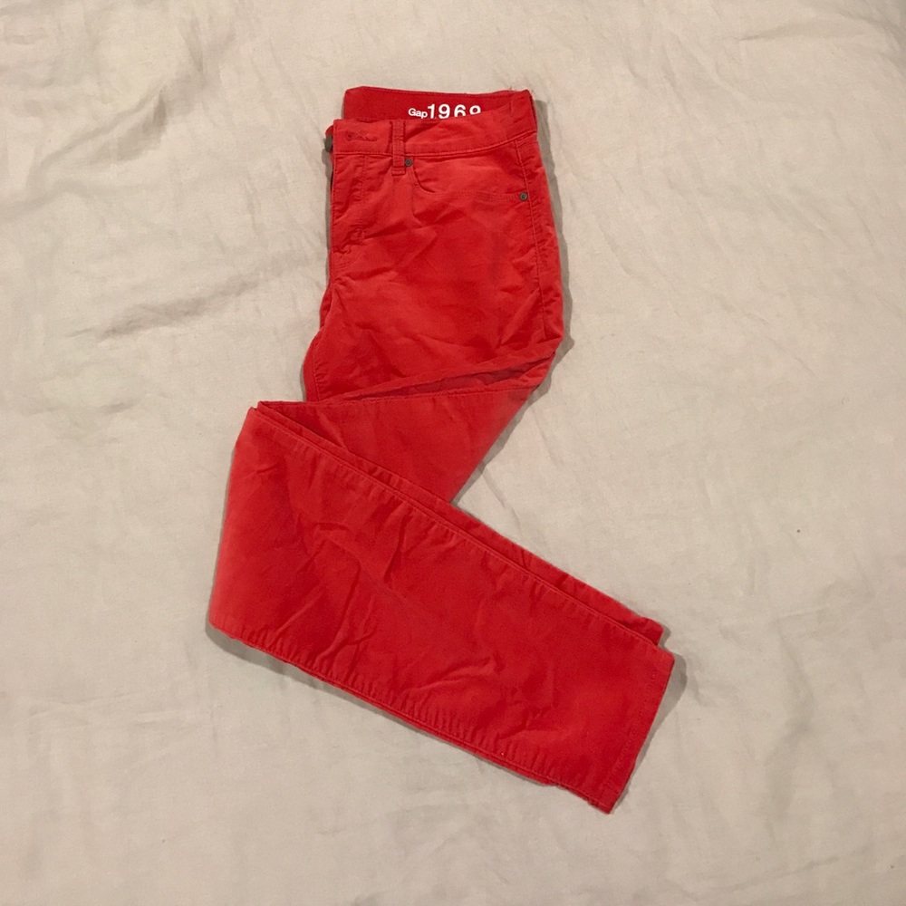 Gap red corduroy legging jean