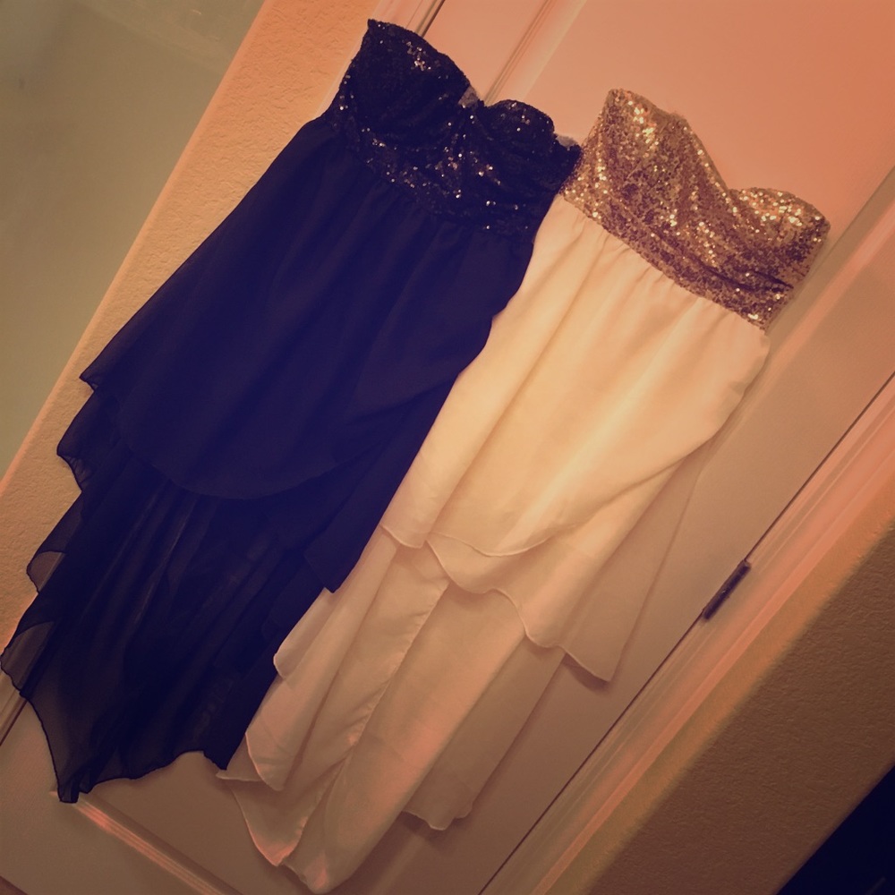 Hi lo strapless dresses!!!! $10 each