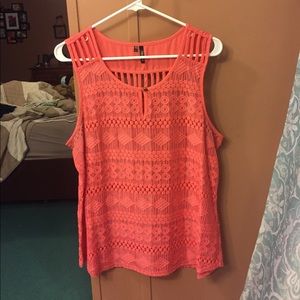 Coral dressy top