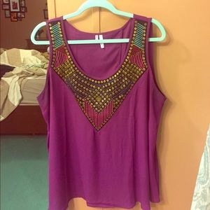 Purple sleeveless top - great for summer!