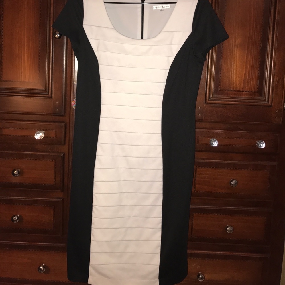 Figure flattering fully lined dress