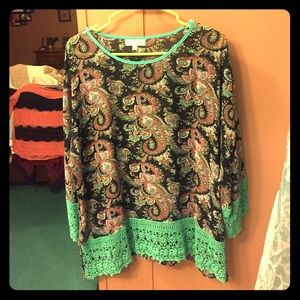 Sheer, paisley blouse