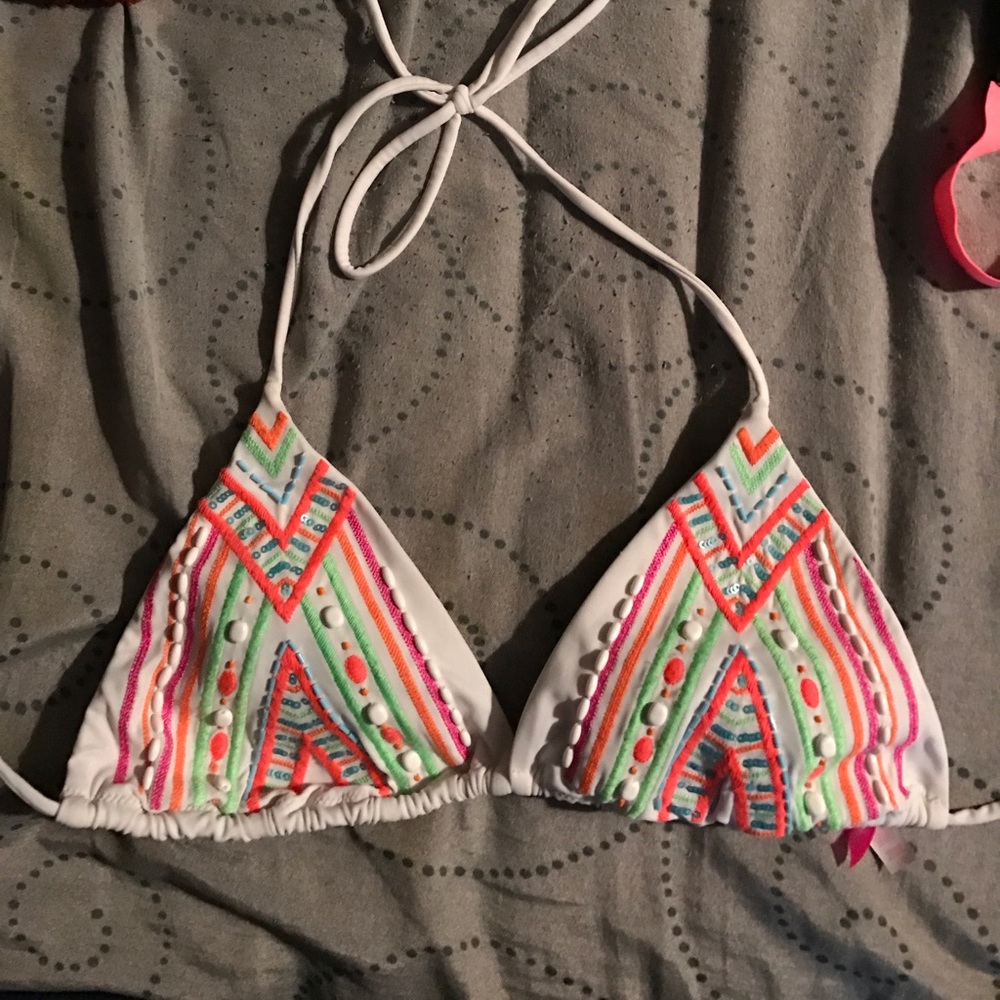 Cute print bikini top