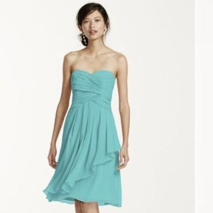 Davids bridal spa blue dress