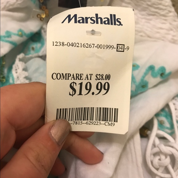 White Strapless dress / coverup - Picture 4 of 4