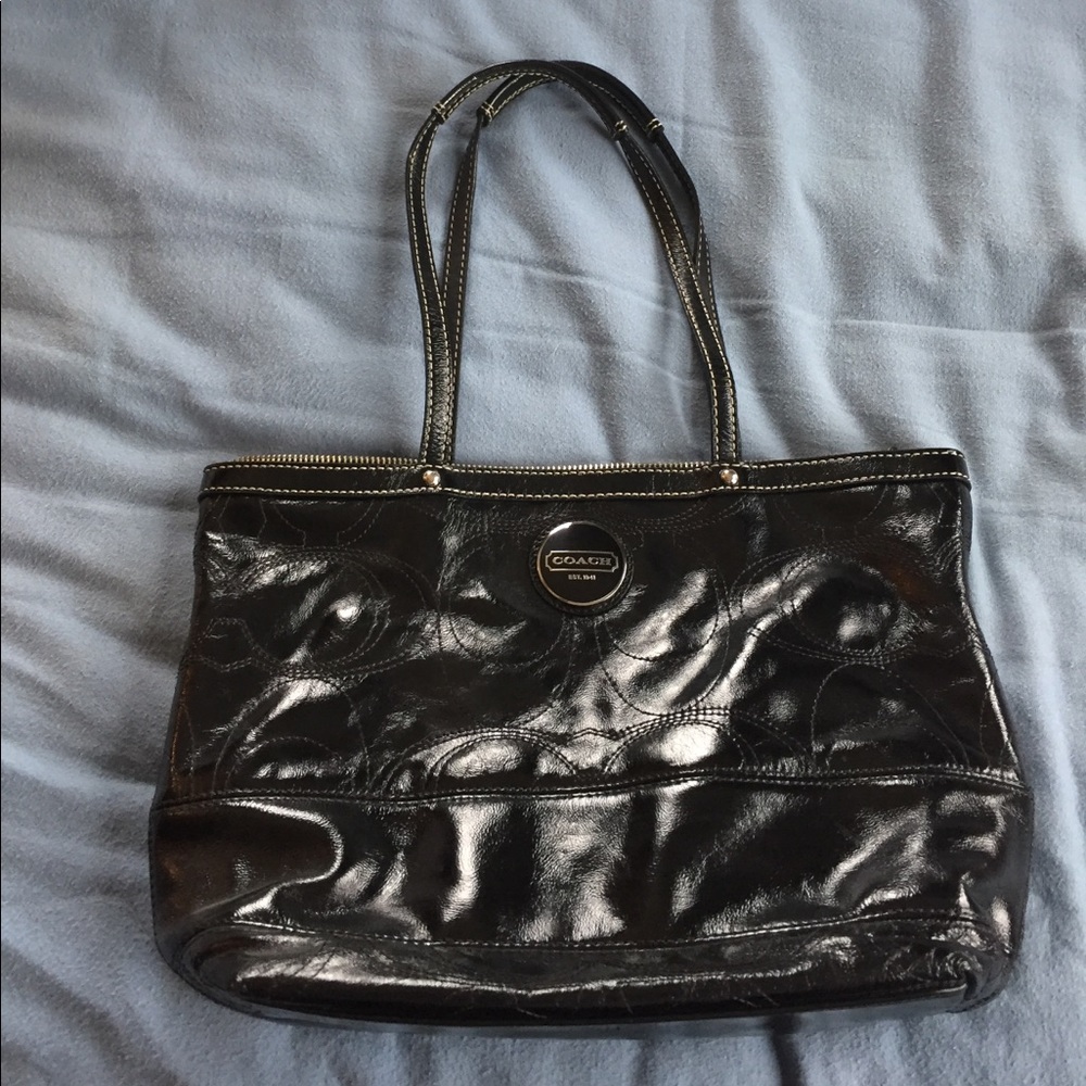 Coach black patten leather!