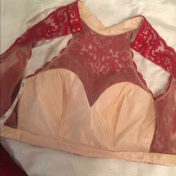 La Femme Red Two Piece - Picture 3 of 6