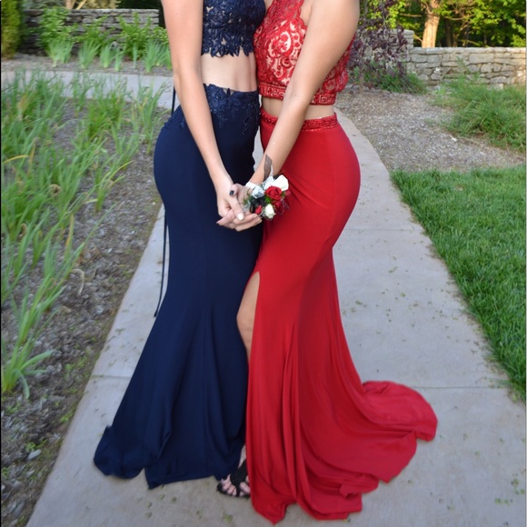 La Femme Red Two Piece - Picture 6 of 6