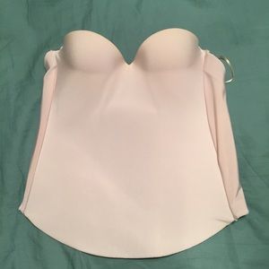 David's Bridal bustier/corset in 32a - white