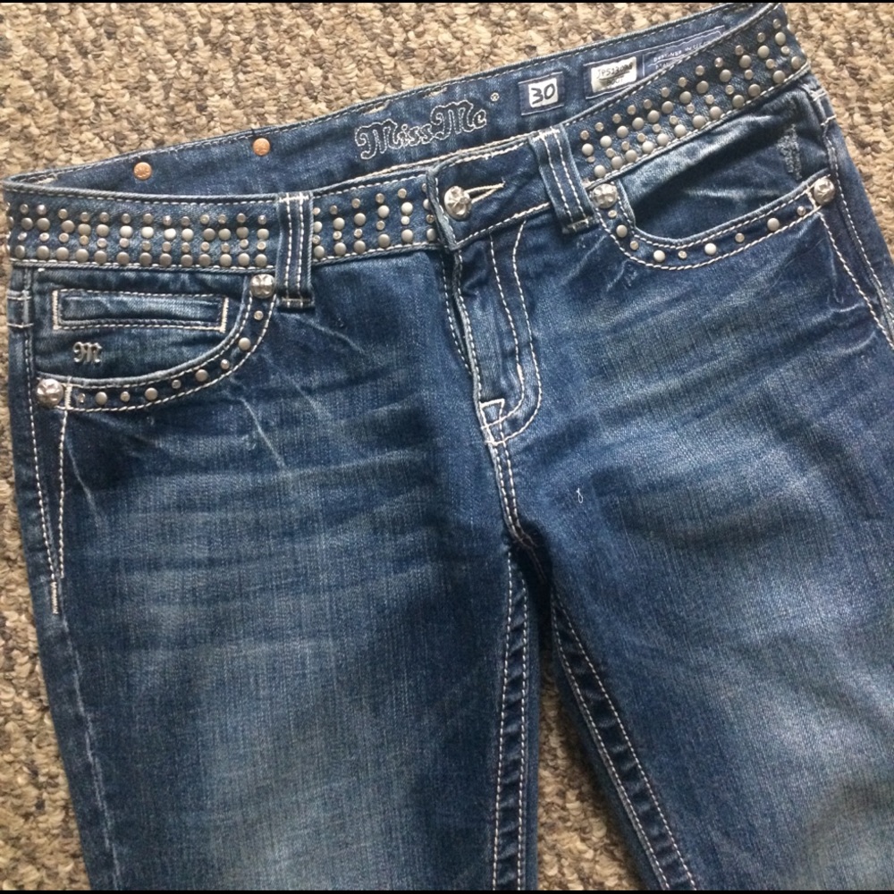 NEW👖Miss me crystal studded boot cut stretch