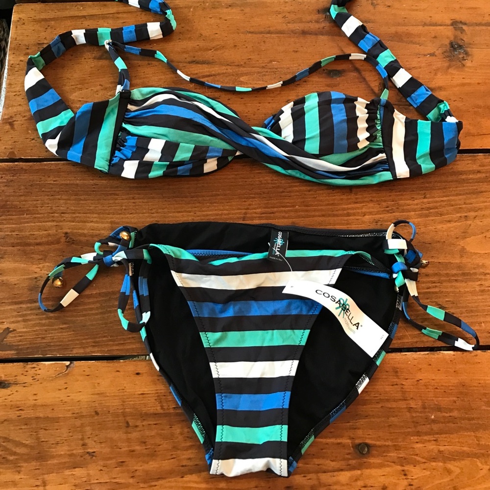 COSABELLA striped string bikini