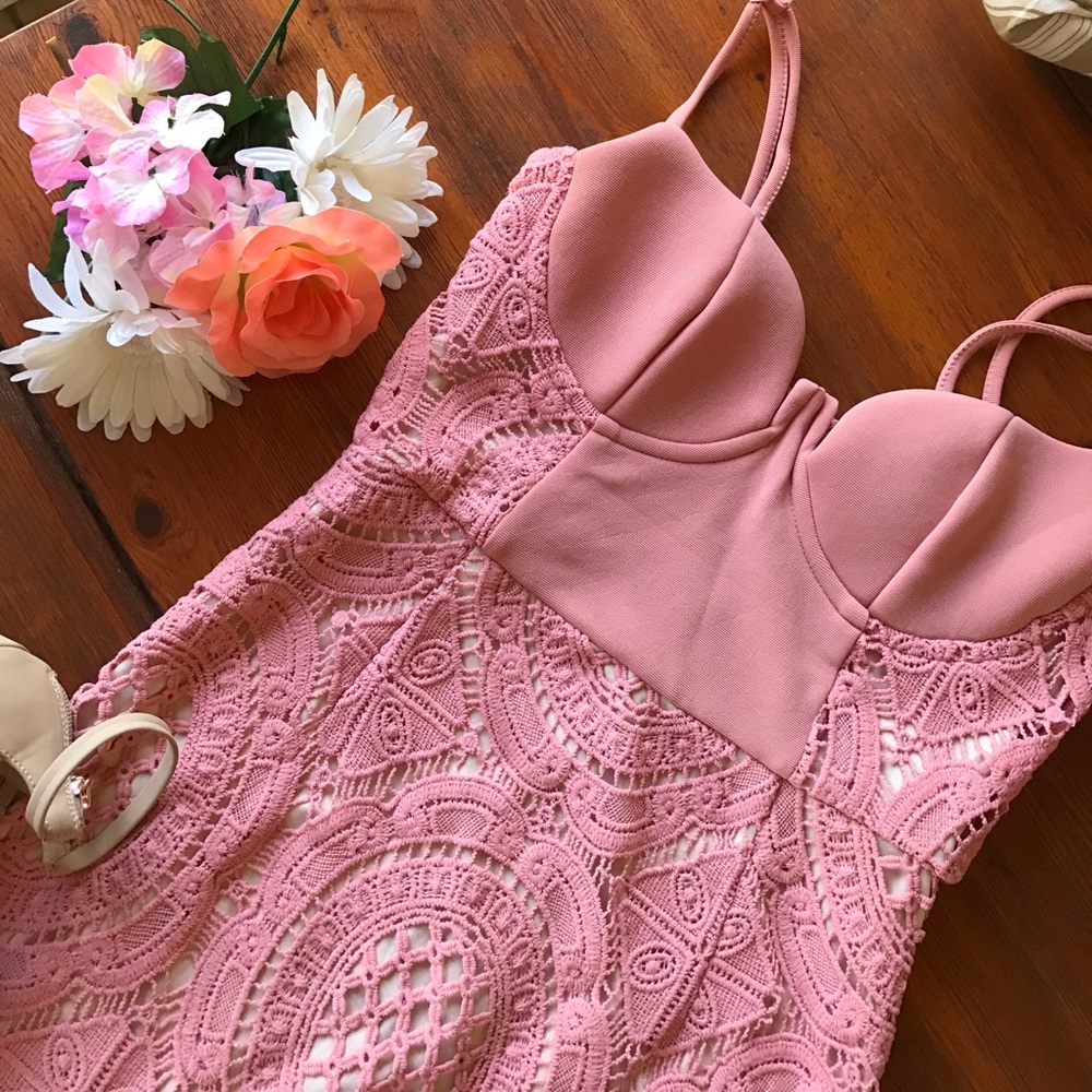 Blush Pink Lace dress