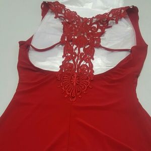 Lace racer back tank top