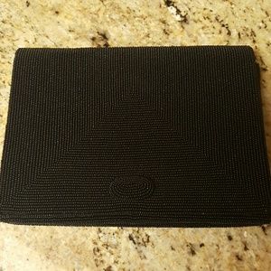 Black beaded clutch. Perfect for Prom or wedding