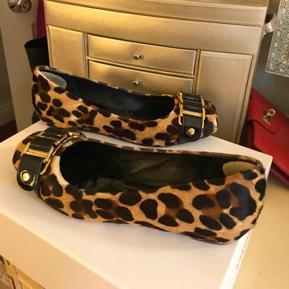 Tory Butch Leopard Print Pony Hair Flats - Picture 4 of 7