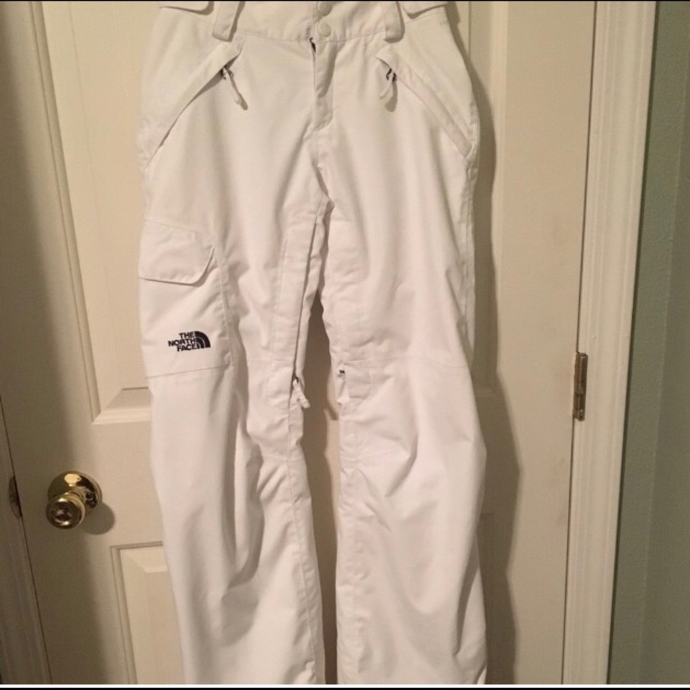 White North Face Snow Pants