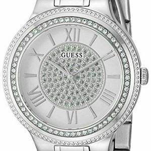 Womens guess hand wrist watch silver new with box