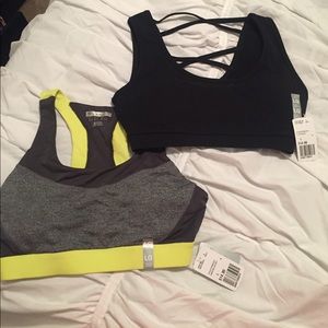 2 large forever 21 xxi sport bras NWT