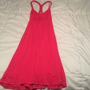 Juniors pink cotton dress