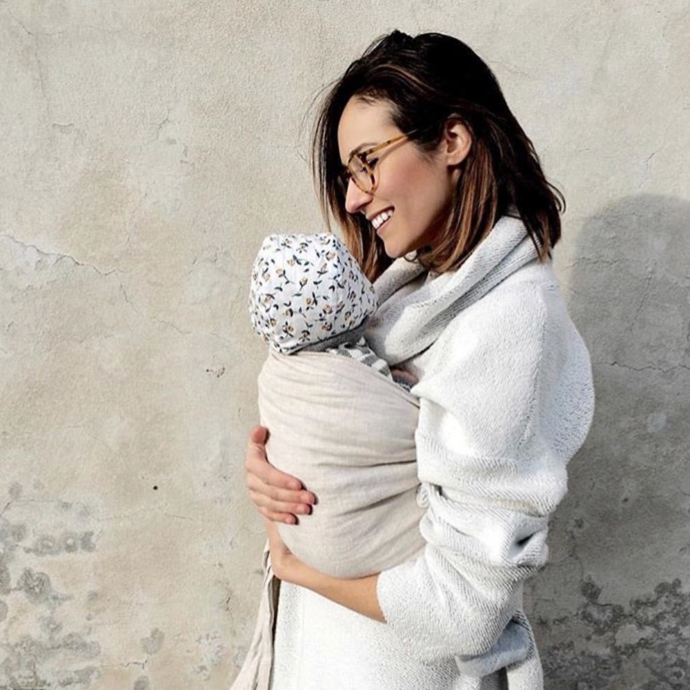 Belgium Linen Maple + Silver Rings by Sakura Bloom