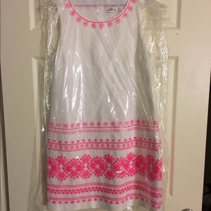 Vineyard vines Caribbean floral embroidered dress