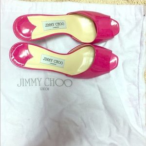Hot pink Jimmy Choo patent heels
