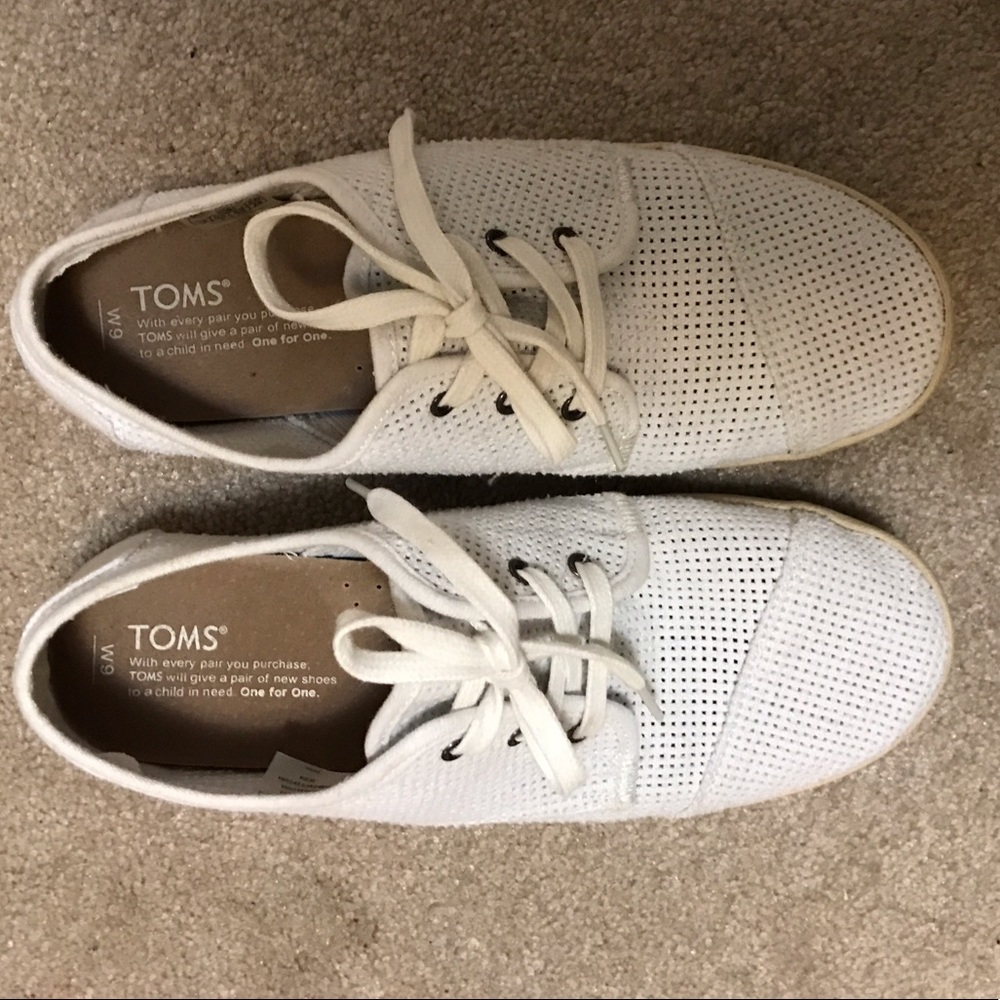 White Mesh Lace Ups