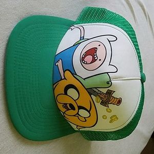 Adventure Time green Finn & Jake trucker hat