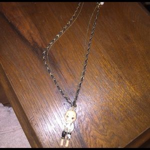 Betsey Johnson baby angel necklace