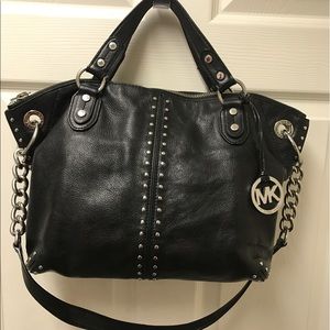 Black all leather authentic Michael Kors purse