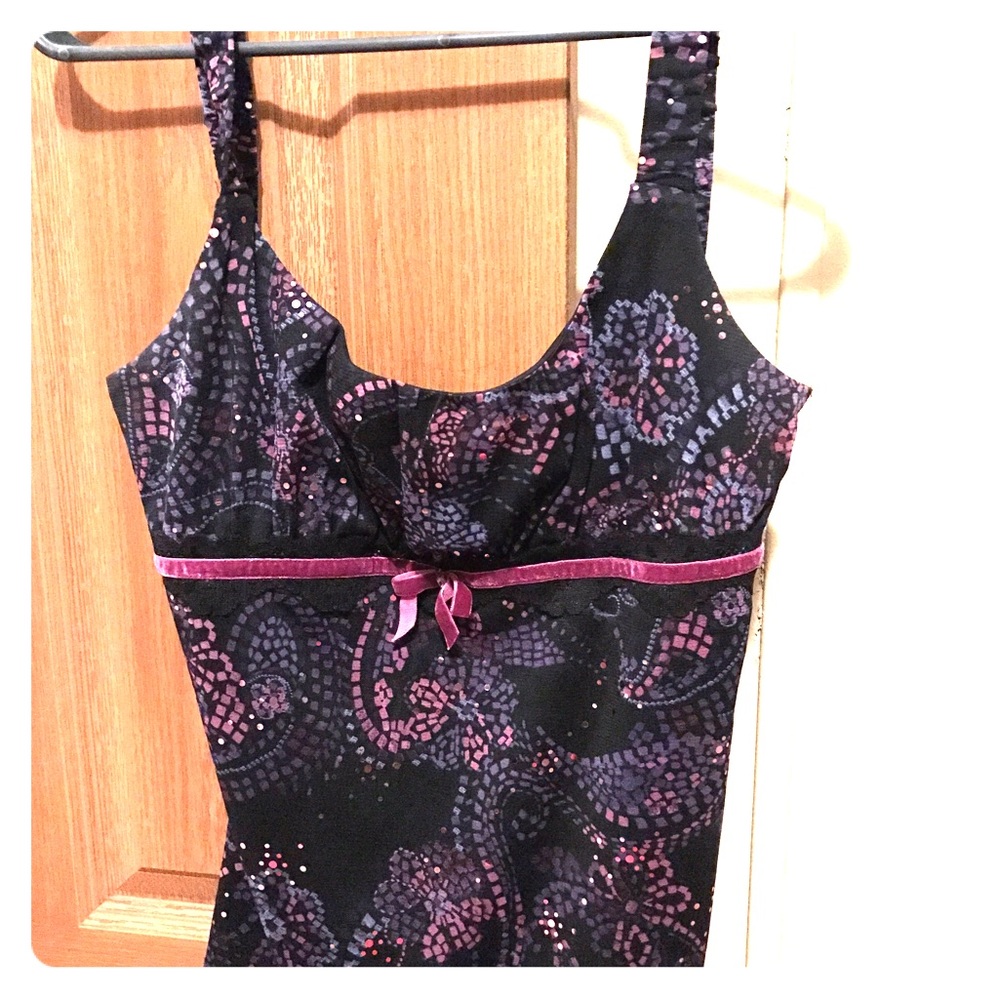 Purple embellished top