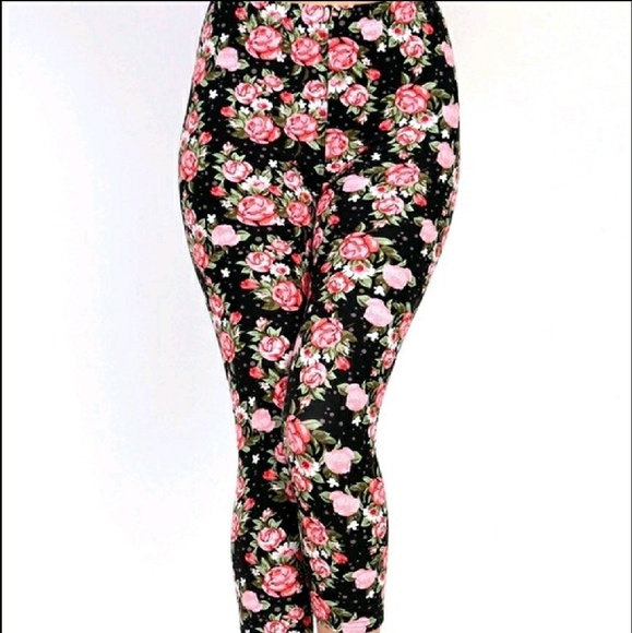 HPπLula-Who?! Pink Rose Buttery Soft Leggings!π - Picture 2 of 3